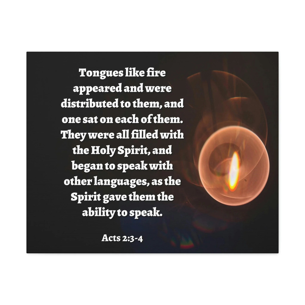 Scripture Walls Spirit Gave Them Acts 2:3 Bible Verse Canvas Christian Wall Art